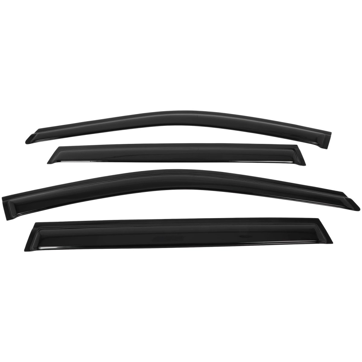 Side Window Deflectors 4 Piece Set For 2010 2014 Subaru Outback In Channel Rain Guards With Smoked Tint Vehicle Specific Fit