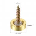 Uxcell Mirror Screws 16mm 0 63 10pcs Decorative Cap Fasteners Cover Nails Electroplating Bright Gold 304 Stainless Steel