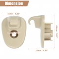 Uxcell Sun Visor Support Clip Retainer For Jeep Liberty 2005-2012 No 1ar26bd1aa 1ar26dw1aa Holder Bracket Hanger Plastic Beige