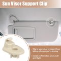 Uxcell Sun Visor Support Clip Retainer For Jeep Liberty 2005-2012 No 1ar26bd1aa 1ar26dw1aa Holder Bracket Hanger Plastic Beige