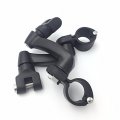 Hk Group Motorcycle Black 360 Degree Adjustable Highway Peg Mounting Kit For Any Bike Equipped With 1-1 4 Inch 1 25 Front