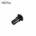 Uxcell Push Clip Rivet 4mm X 6mm Pcb Circuit Panel Nylon Fastener Black 100 Pcs