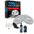 Trq Front Ceramic Pads Performance Rotors With Fluids For Nissan Infiniti New 