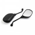 2pcs 10mm Thread Diameter Black Motorcycle Side Rearview Blind Spot Mirror 