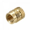 Uxcell Knurled Insert Nut M5 X 8mm L 7mm Od Female Thread Brass Embedding 30 Pcs