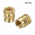 Uxcell Knurled Insert Nut M5 X 8mm L 7mm Od Female Thread Brass Embedding 30 Pcs