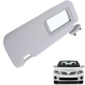 Left Side Sun Visor Sunshade With Mirror Gray Replacement For Corolla Sedan 4-door 2009 2010 2011 2012 2013 