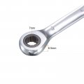 Uxcell 7mm Stubby Ratcheting Combination Wrench Metric 72 Teeth 12 Point Box Ended Tools Cr-v 2 Pcs