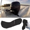 Wflnhb Outboard Motor Cover Black Heavy Duty 600d Oxford Fabric Hood Engine Covers With Windproof Strap Fits Up To 6-225 Hp