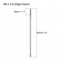 Uxcell Metric Thread Tap M5 X 0 8 H2 200mm Extra Long Straight Flute Screw Milling Machine Taps Threading Tapping Repair Tool