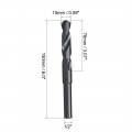Uxcell 15mm Reduced Shank Drill Bit Hss 6542 Black Oxide With 1 2 Inch Straight