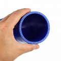 X Autohaux 1 Set 63mm 2 5 Id 90 Degree Elbow Engine Silicone Hose Blue For Car Intercooler Intake Piping With Pcs Clamps
