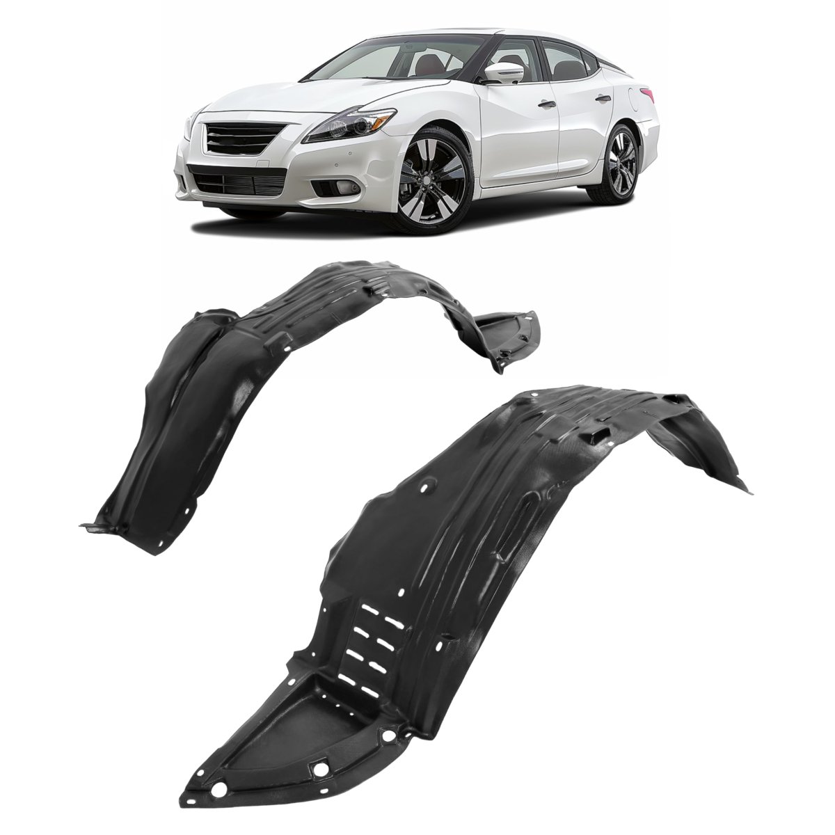 Jmtaat Front Fender Liner Inner Panel For 2009-2014 Nissan Maxima Replacement 63843zx70a 63842zx70a Ni1249119 Ni1248119 Wheel