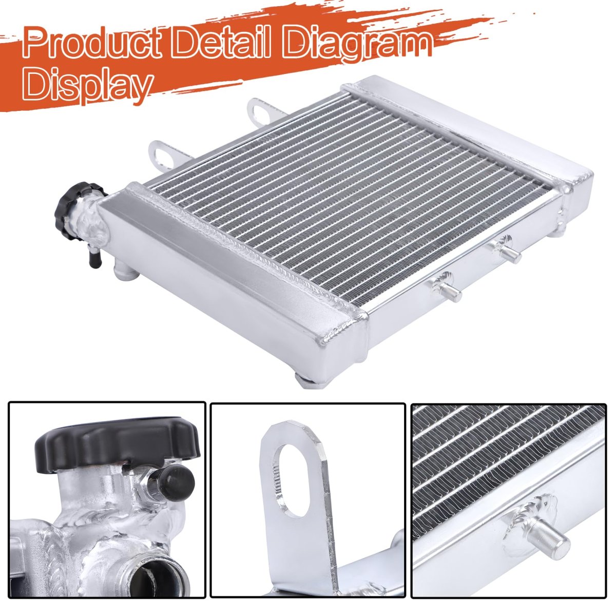 3 Rows Radiator Replacement For Can Am Rally 175 2007 And Bombardier 200 2003 2004 2005 2006 Polished Finish