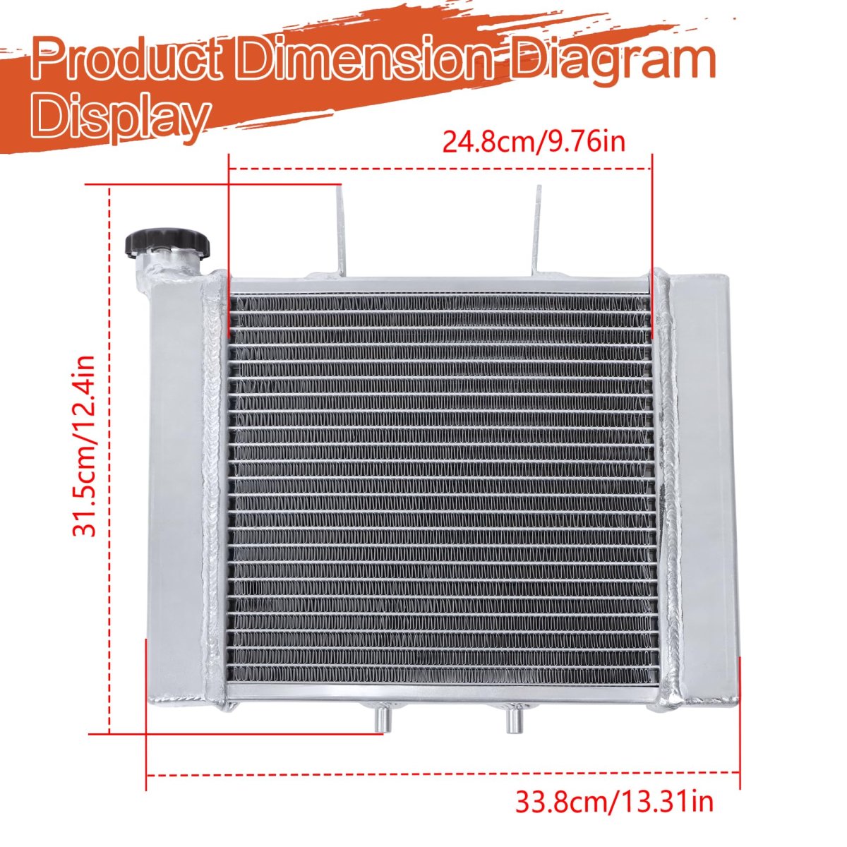 3 Rows Radiator Replacement For Can Am Rally 175 2007 And Bombardier 200 2003 2004 2005 2006 Polished Finish