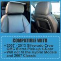 Kuafu Seat Covers Full Set Compatible With 2007 2008 2009 2010 2011 2012 2013 Silverado Crew Gmc Sierra Pick-up 4-door
