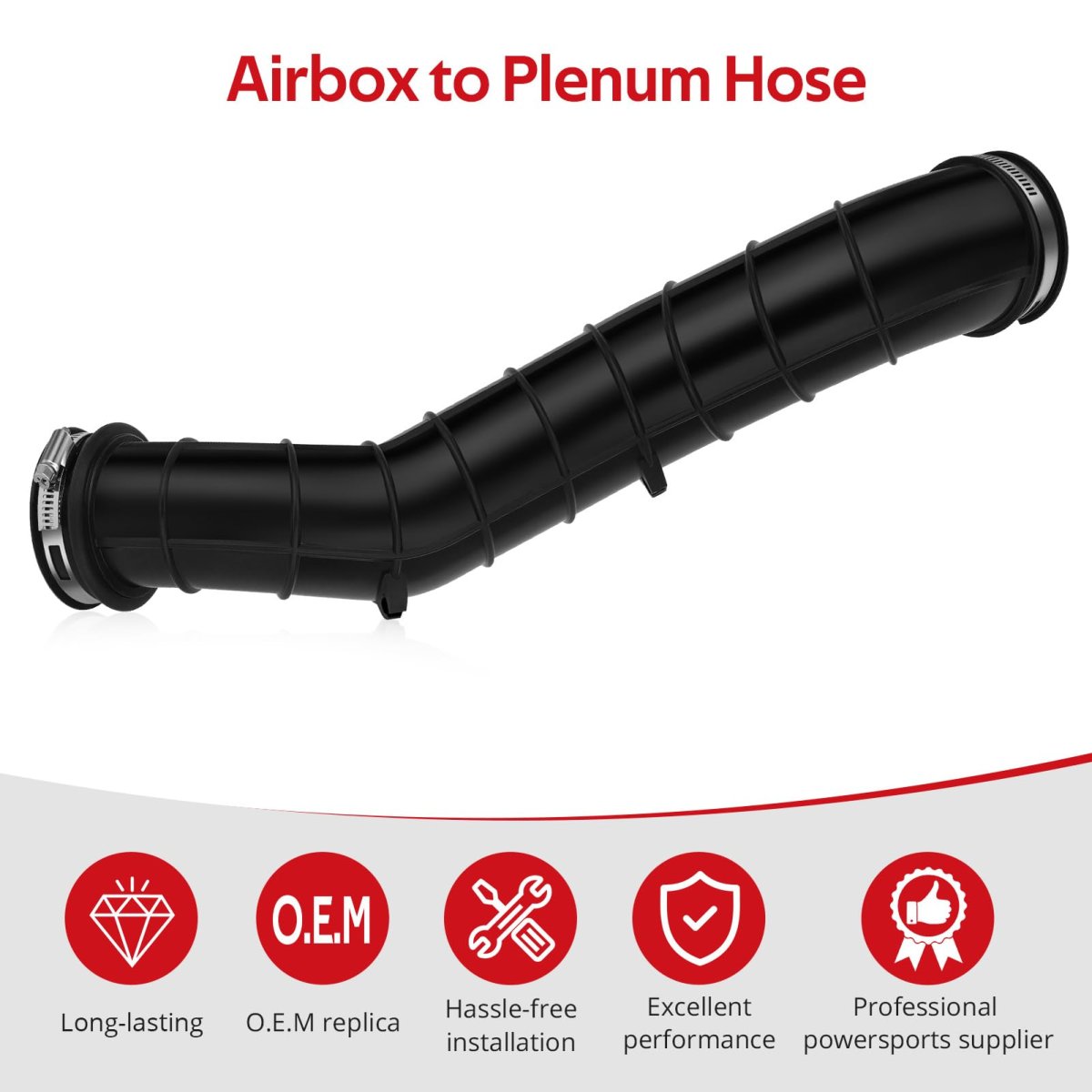 Airbox To Plenum Hose With Clamps For Polaris Ranger 1000 Crew Xp And Eps 2018 2025