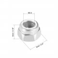 Uxcell M2 5 X 0 45mm Nylon Insert Hex Lock Nuts Carbon Steel White Zinc Plated Pack Of 100
