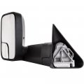 Towing Mirror Fit For 1994-2001 Dodge Ram 1500 2002 2500 3500 Tow With Manual Adjusted No Heated Turn Signal Light Black Cap