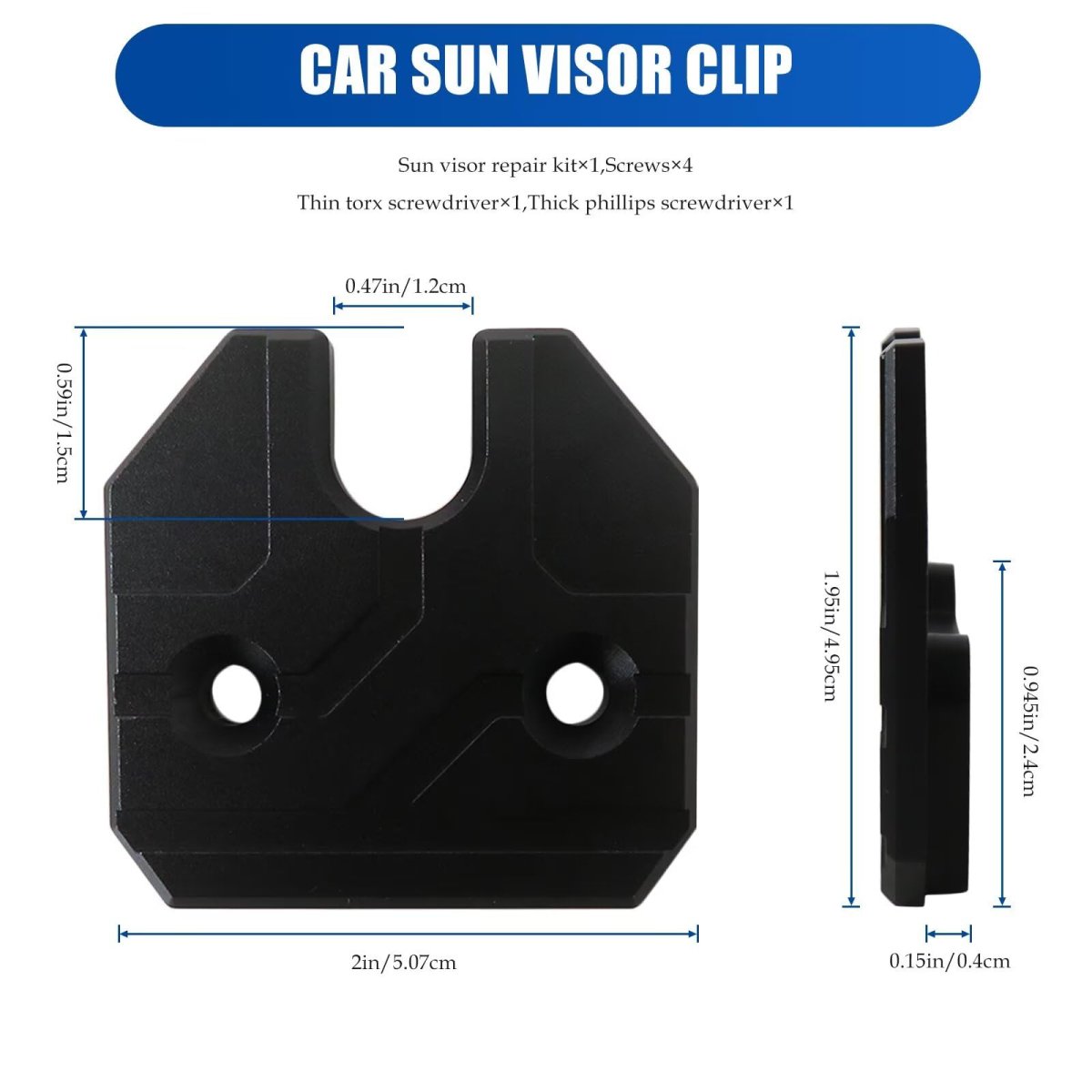 Sun Visor Bracket Compatible For Dodge Ram 1500 2019-2023 Interior Shade Clip Replacement