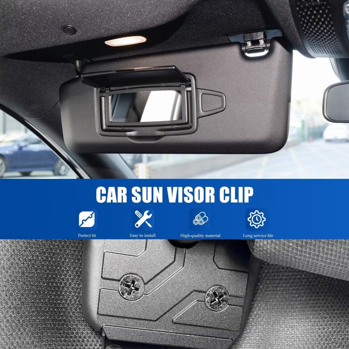 Sun Visor Bracket Compatible For Dodge Ram 1500 2019-2023 Interior Shade Clip Replacement