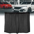 Uxcell 2pcs Black Vehicle Mesh Sun Shade Suction Cup Side Window Curtain Universal 75 X 50cm