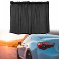 Uxcell 2pcs Black Vehicle Mesh Sun Shade Suction Cup Side Window Curtain Universal 75 X 50cm