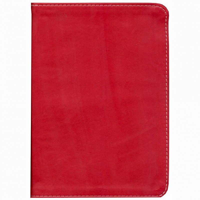 Leatherlook Journal Red Medium In Stickered Poly Bag