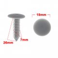 Uxcell 50 Pcs Gray Plastic Door Bumper Retainer Clips Rivets For 7mm Dia Hole