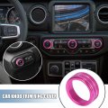 X Autohaux 1 Set Car Center Control Dashboard Knob Decor Air Conditioner Headlight Volume Tune Button Ring Trim Cover For Jeep