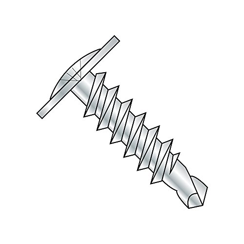 Steel Self-drilling Screw Zinc Plated Finish Modified Truss Head Phillips Drive 2 Drill Point 8-18 Thread Size Length Pack Of