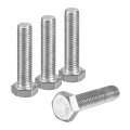 4pcs M12-1 75 X 50mm Left Hand Hex Head Bolt 304 Stainless Steel Reverse Fully Threaded Fastener Screws Bolts For Machinery 