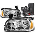 Auto Dynasty Oe Style Chrome Housing Amber Corner Headlight Corner Lamps Tool Kit For Dodge Charger 06-10 
