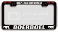 Keep Calm And Rescue Boerboel Dogs Pets Black Metal License Plate Frame Tag Holder K74 