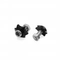 Uxcell 4pcs Black Metal 6mm Thread Motorcycle Hexagon License Plate Bolts Screws