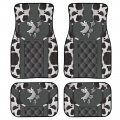 Stuoarte Cow Printed Car Floor Mats For Women And Men Anti Skid All Weather Cute Universal Fit Rubber Suv Sedans Trucks Set Of 
