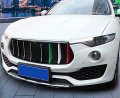 Hotrimworld Abs A Front Center Grille Grill Insert Trim Cover 3pcs For Maserati Levante 2016-2019