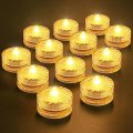 Hl Submersible Led Light Amber Small 100 Hours Waterproof Flameless Lights Battery Powered For Wedding Home Vase Festival Party 