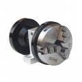 Letkingok Hand-cranking Chuck Follow-up Clamping Jaws Bearing Steel Material Front And Back C 63mm Three Jaw