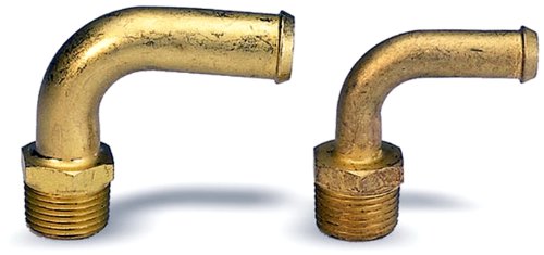 65130 Streamline Fuel Fitting 90 Degrees 3 8 In Npt To 1 2 Hose Brass Gold Finish