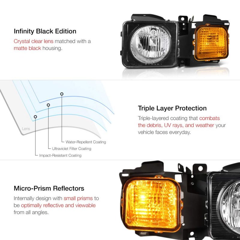 Chrome Bezel Oe-style Headlight Headlamp Assembly For 2006-2010 Hummer H3 H3t Driver Side