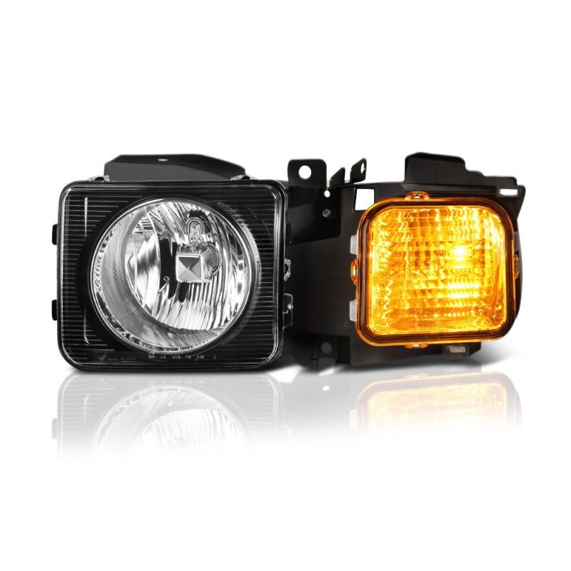 Chrome Bezel Oe-style Headlight Headlamp Assembly For 2006-2010 Hummer H3 H3t Driver Side