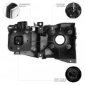 Chrome Bezel Oe-style Headlight Headlamp Assembly For 2006-2010 Hummer H3 H3t Driver Side