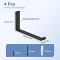 Uxcell 4 Packs Shelf Brackets 10 Inch Wall Mounted Floating Metal Decorative Support Bracket With Screws