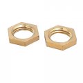 Uxcell 15 Pcs 1 8bsp Female Thread Brass Hex Nut Pipe Fitting Locknut