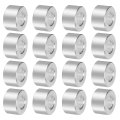 16pcs Aluminum Spacers 5mm Id X 10mm Od 6mm Length Screw Standoff Bushing Plain Finish Unthreaded Metal Round Spacer For M5 