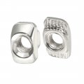 Uxcell Sliding T Slot Nuts M4 Half Round Roll In T-nut For 2020 Series Aluminum Extrusion Profile Carbon Steel Nickel-plated
