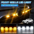 Autorder Compatible With Led Grille Lights Toyota Rav4 2019 2020 2021 2022 2023 Accessories Front Warning Bulbs Amber And White