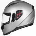 Ilm Full Face Motorcycle Street Bike Helmet With Removable Winter Neck Scarf 2 Visors Dot Model-jk313 Xl Silver 