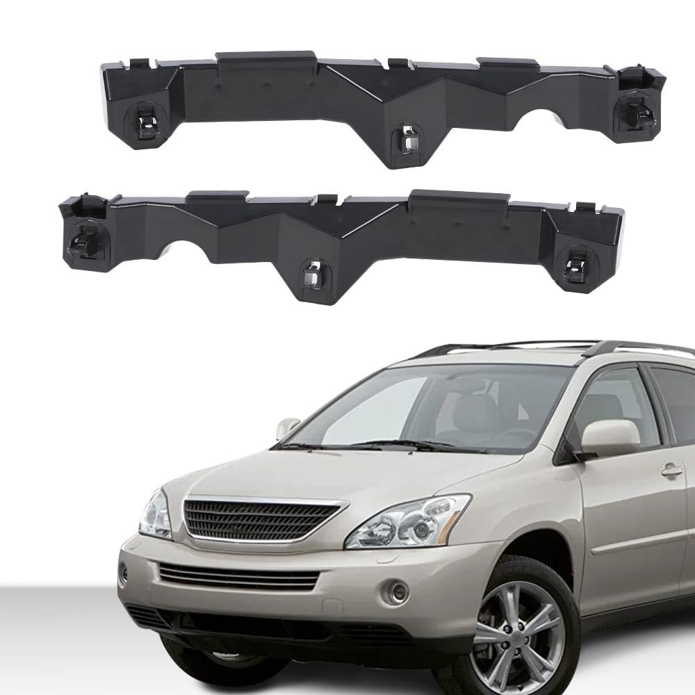 Front Left And Right Side Bumper Brackets For Lx Rx330 2004 To 2006 Rx350 2007 2009 Rx400 2008 Lx1033103 Lx1032103 Black Abs